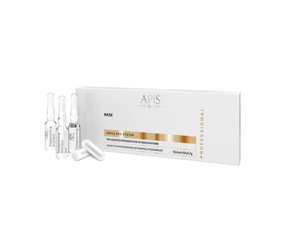 Apis - Depiq Pro System - Masque dépigmentant cutané avancé - 10x3ml + 10x0,7g