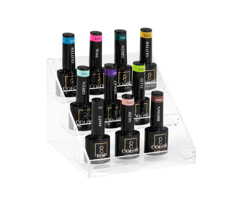 Support de rangement en plexiglas - 16 vernis