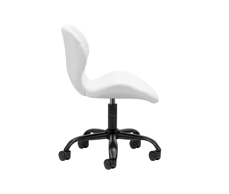 Tabouret cosmétique à roulettes Schwarz - Blanc et noir