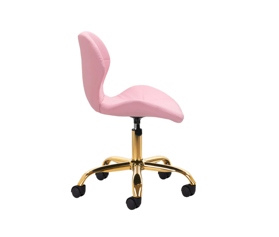 Tabouret cosmétique à roulettes Schwarz - Rose et Or