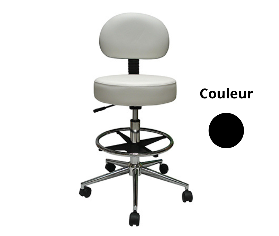 Tabouret rond à roulettes